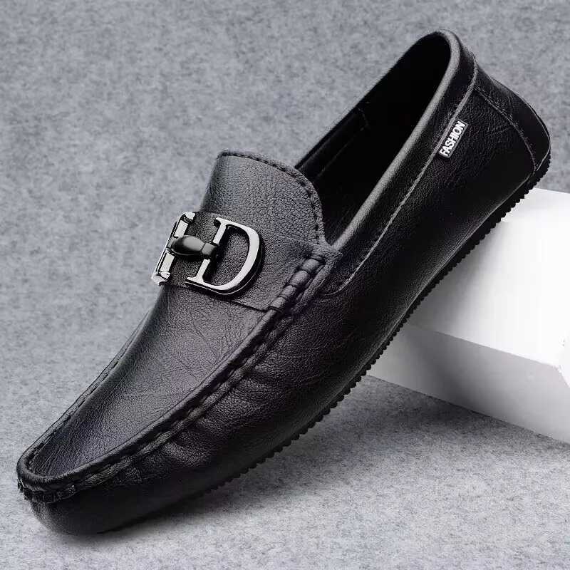 Mens Shoes Italian Leather Slip on Men Shoes Luxury Brand Loafers Fion Design Casual shoes Moccasin M Driving Dress Flat Y250707
