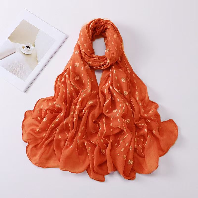 T1157 New Fashion Cotton and Linen Foaming Scarf Winter Spring and Autumn Gauze Scarf Artistic Neck Scarf All-match Shawl Scarf