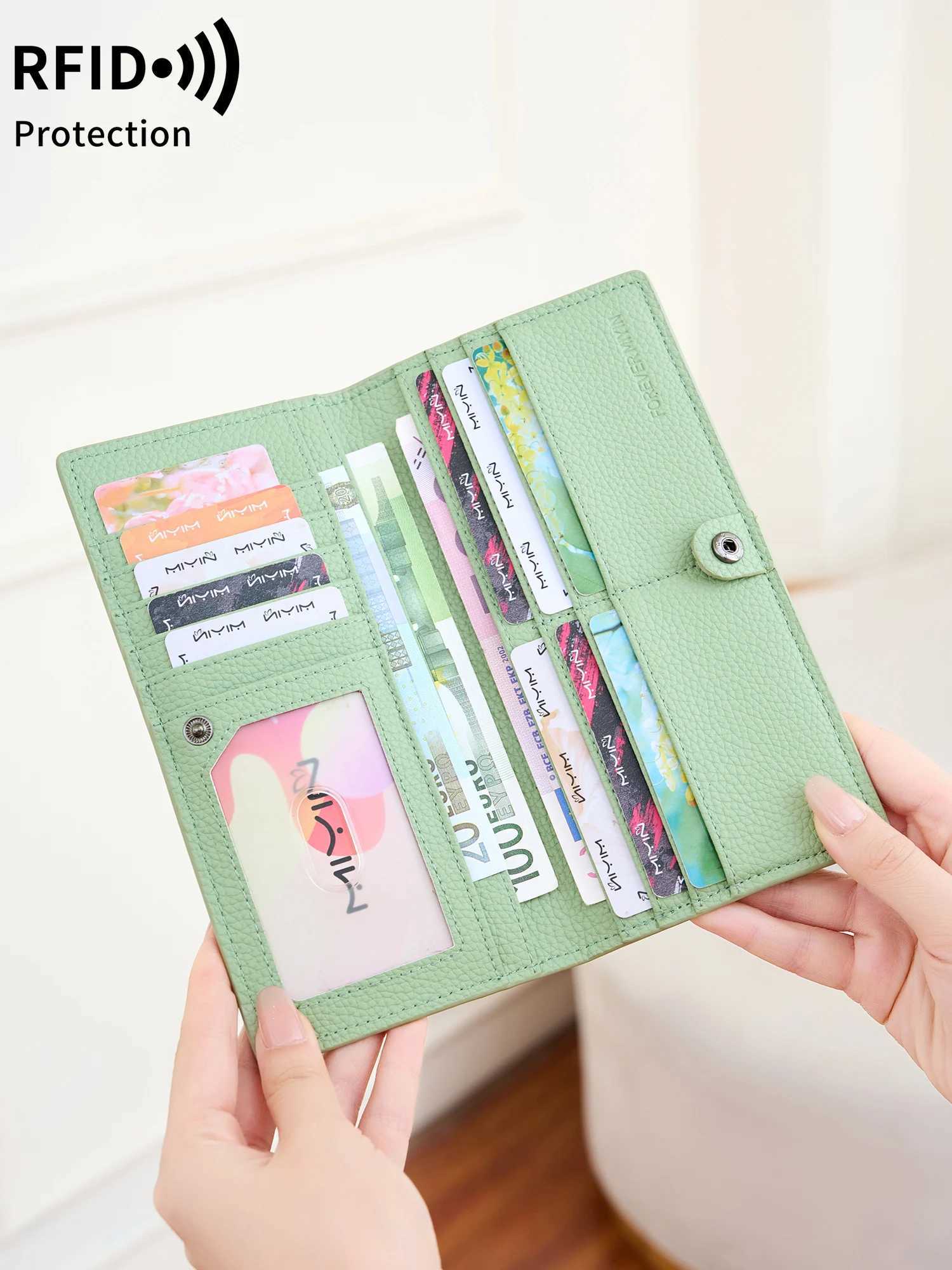 MIYIN Minimalist Wens Wallet RFID Shielding Bifold Large Wallet Portable Large Capacity /Card Holder Elegant Cluh Y250707