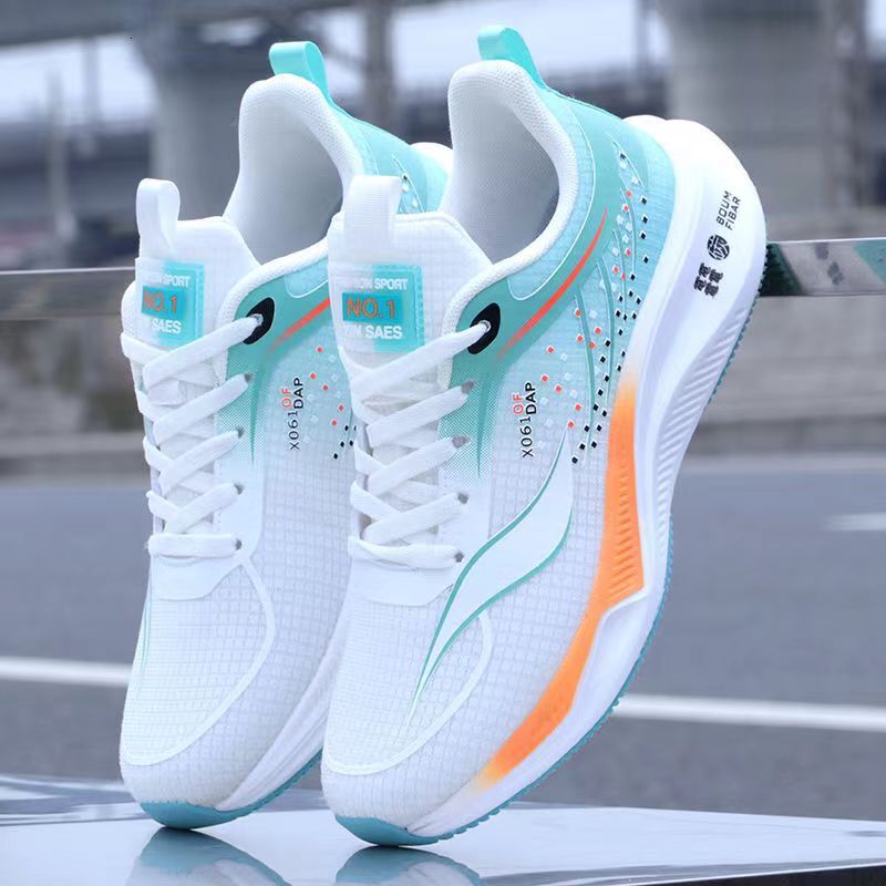 Spring Sneakers Mesh Breathable Running Youth Trend Low-top Thick-soled Lightweight Comfortable Men's Shoes