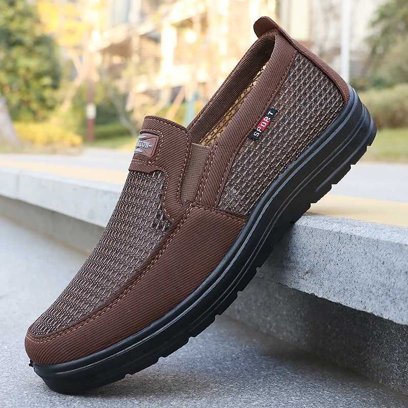 Mens Fionable Solid Woven Knitted Running Shoes - Lightweight Breathable and Non-Slip - Perfect Sports Shoes for Outdoor Ad Y250707