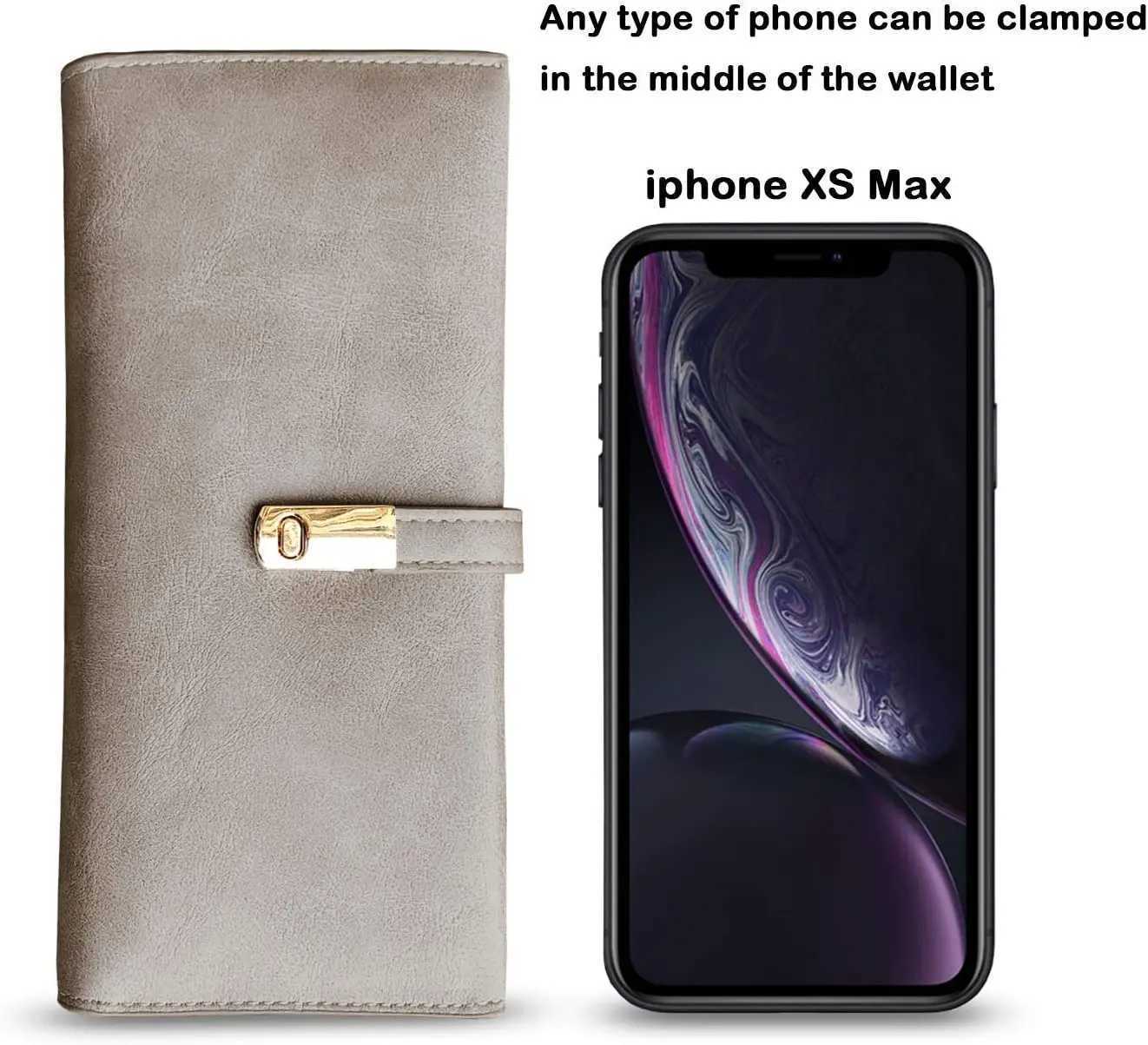 Wens thin wallet.100% Leather Wallet with Magnetic Buckle Closure LG Double Fold Wallet Y250707