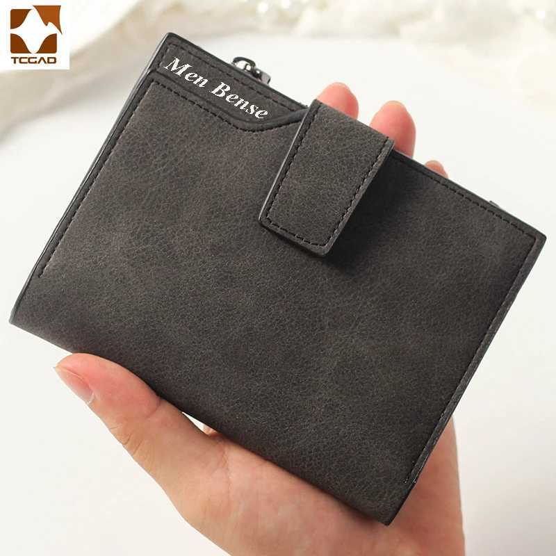 Short Wallet Mens Leather Genuine Small Zip Mens Purse Small Coin Bag Women 2023 Luxury Brand Wallet Ladies Wallet Y250707