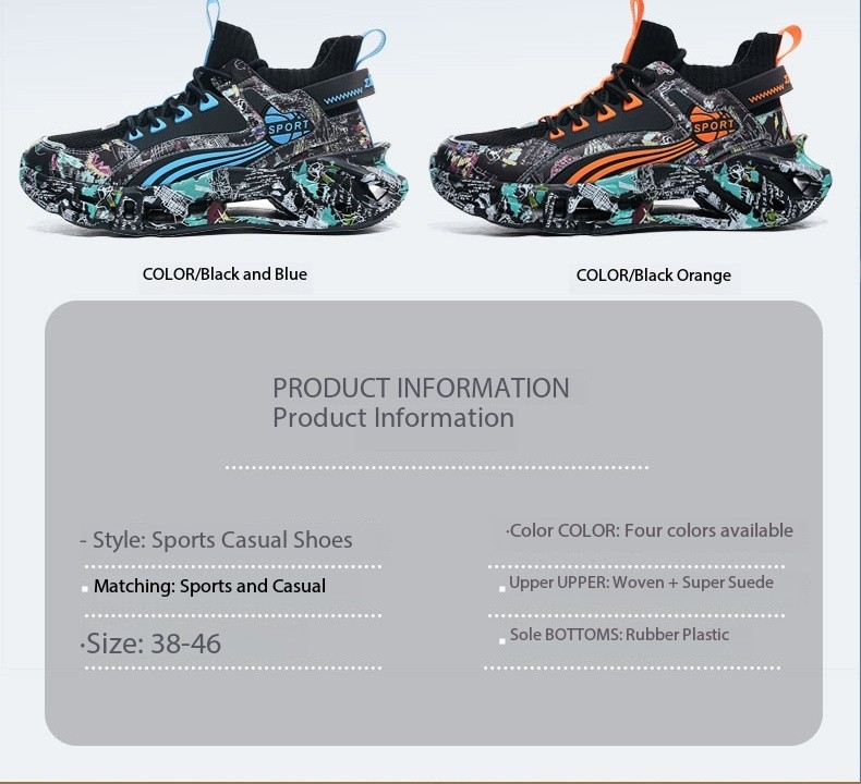 Designer Men's shoes summer breathable thin trendy brand versatile blade running shoes casual running mesh coconut sports trendy shoes