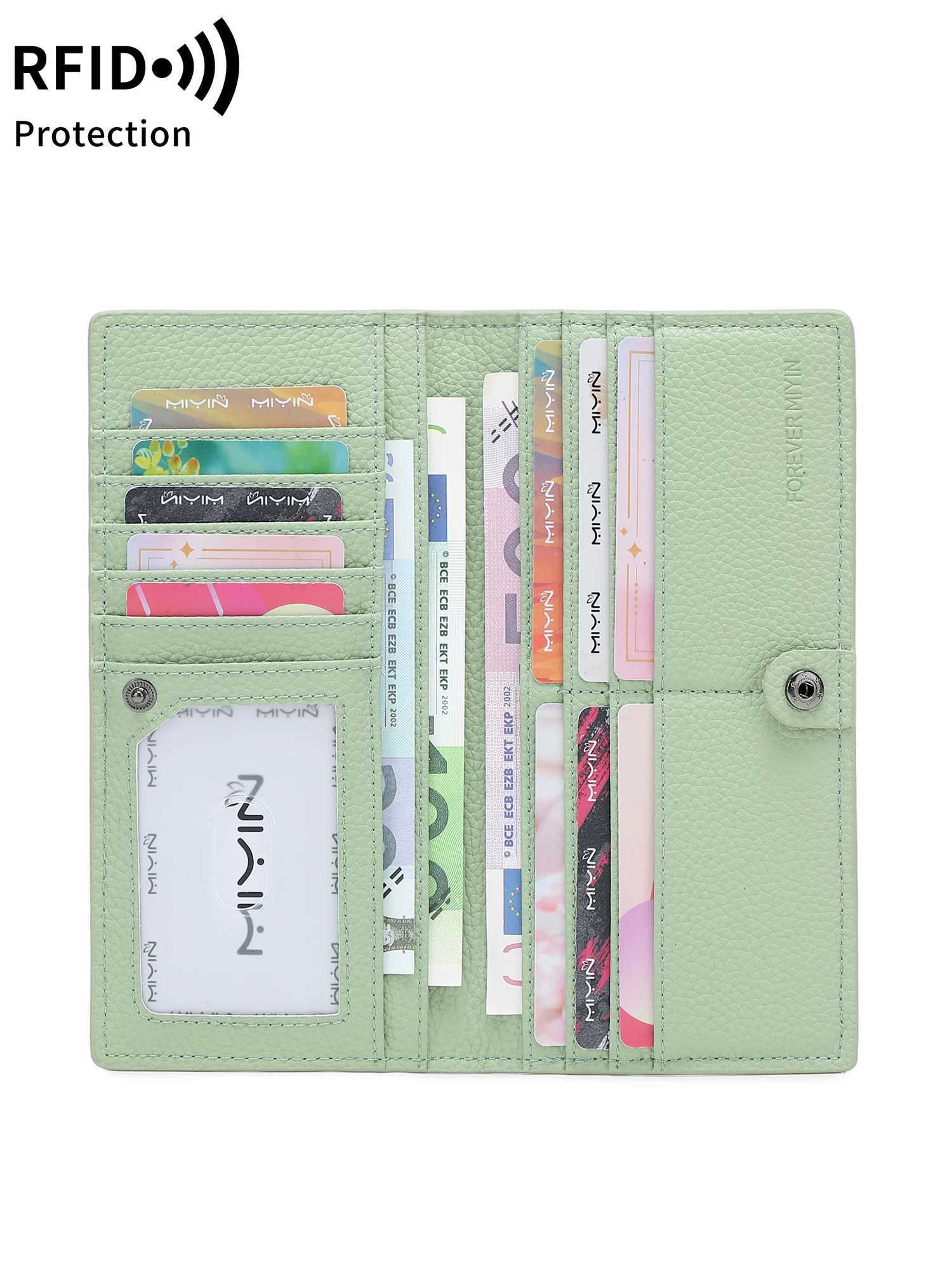 MIYIN Minimalist Wens Wallet RFID Shielding Bifold Large Wallet Portable Large Capacity /Card Holder Elegant Cluh Y250707
