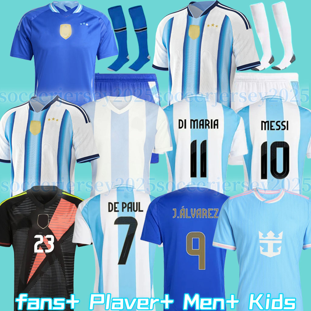 ArgentinaS 3 Star soccer Jerseys 25 26 Fans Player version MARADONA DI MARIA J. ALVAREZ Home FC Men Kids football shirt MESSIS SUAREZ Jersey InterS MiamiS Garnacho