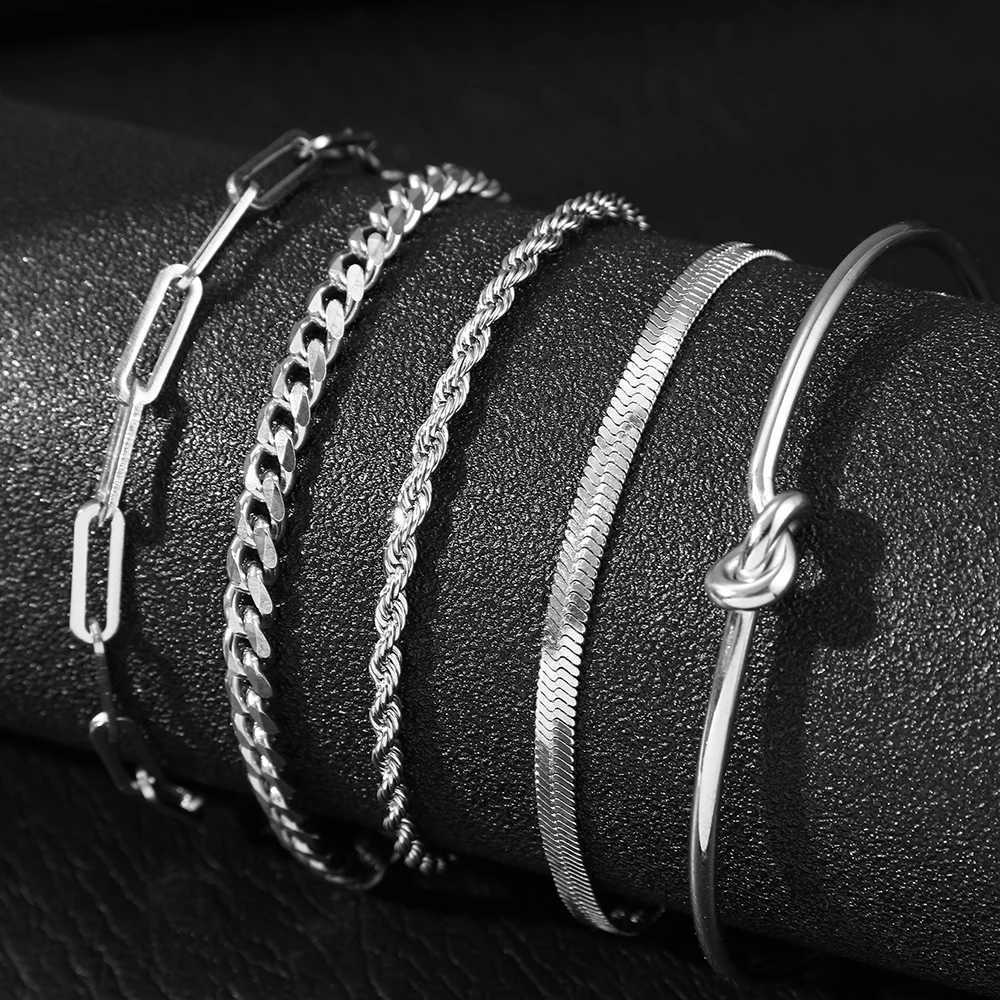 Stainless Steel Bracelet Set Classic Fashion Five Bracelet Set Exquisite Bracelet For Women Jewelry Banquet Gift Recommendation XJ250707