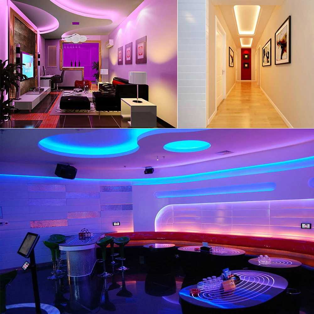 6 Colors 5050 SMD LED Strip Light Tape 5M 12V RGB RGBW RGBWW Waterproof Decoration String Lamp 60LEDs/M YellowPinkIce Blue W250701