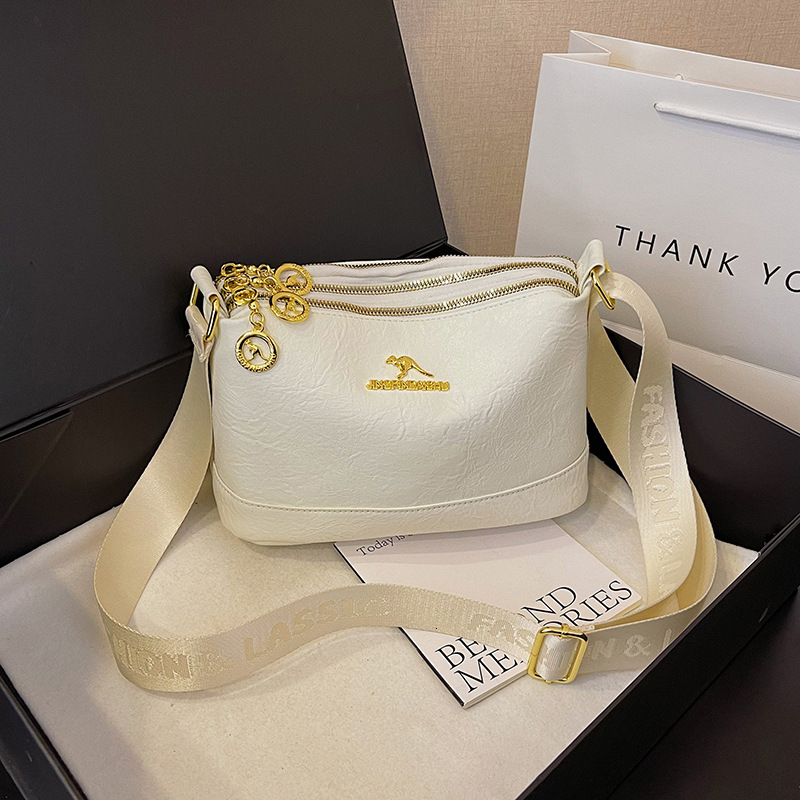 Free Shipping Kangaroo Middle-aged Mother Bag 2025 Designer Multifunctional Texture Three-layer Single Shoulder Soft Leather Large Capacity Women'