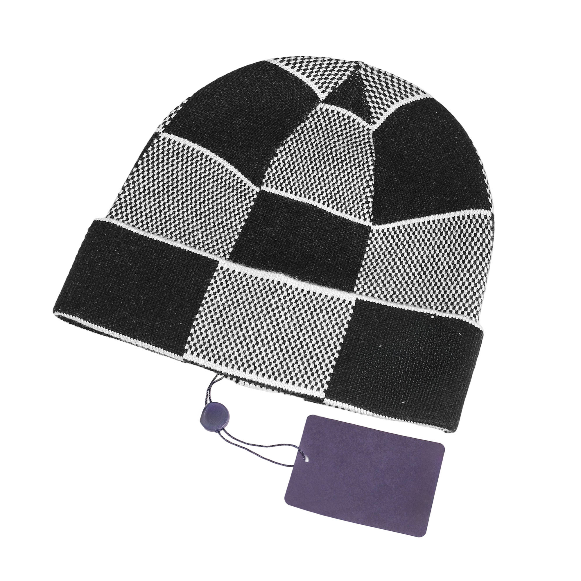 Designer knitted bean hat, wool hat, 2025 autumn and winter cold-proof and warm hat for both men and women, knitted hat with embroidered needle and thread-1