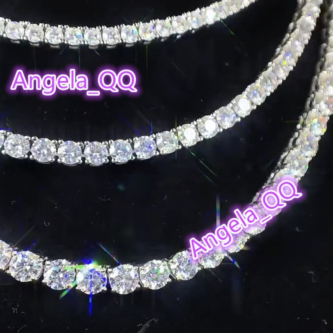 5mm Lab Diamond vVS1 Tennis Chain Necklace Mens Diamond Chain for Weddings Gifts Parties Designer-Style Lab Diamond Jewelry