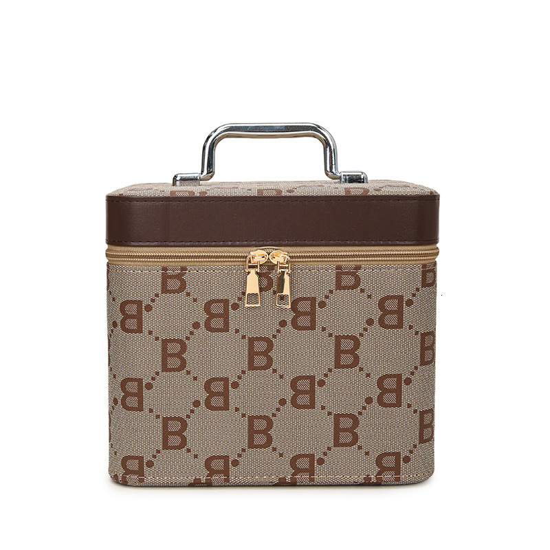 free Shipping Designer Luxury 2025 Cross-border New Product Alphabet Shaped Makeup Bag Large Capacity Cosmetic Storage Bag Portable Handheld Gift Box