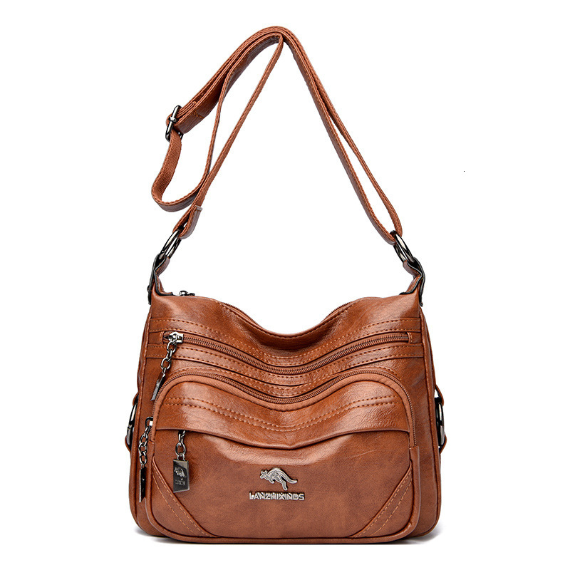 Free Shipping Blue Heart Kangaroo Women's Bag 2025 Designer New Middle-aged Mother Bag Fashionable Grandmother Bag Large Capacity Single Shoulder