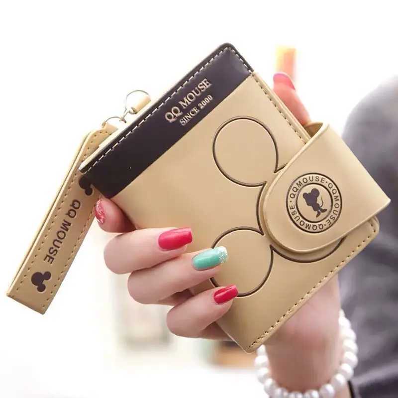 Explosi-style wens short wallet Korean PU leather cute carto student zipper handbag mti-card folding daily pocket walle Y250707