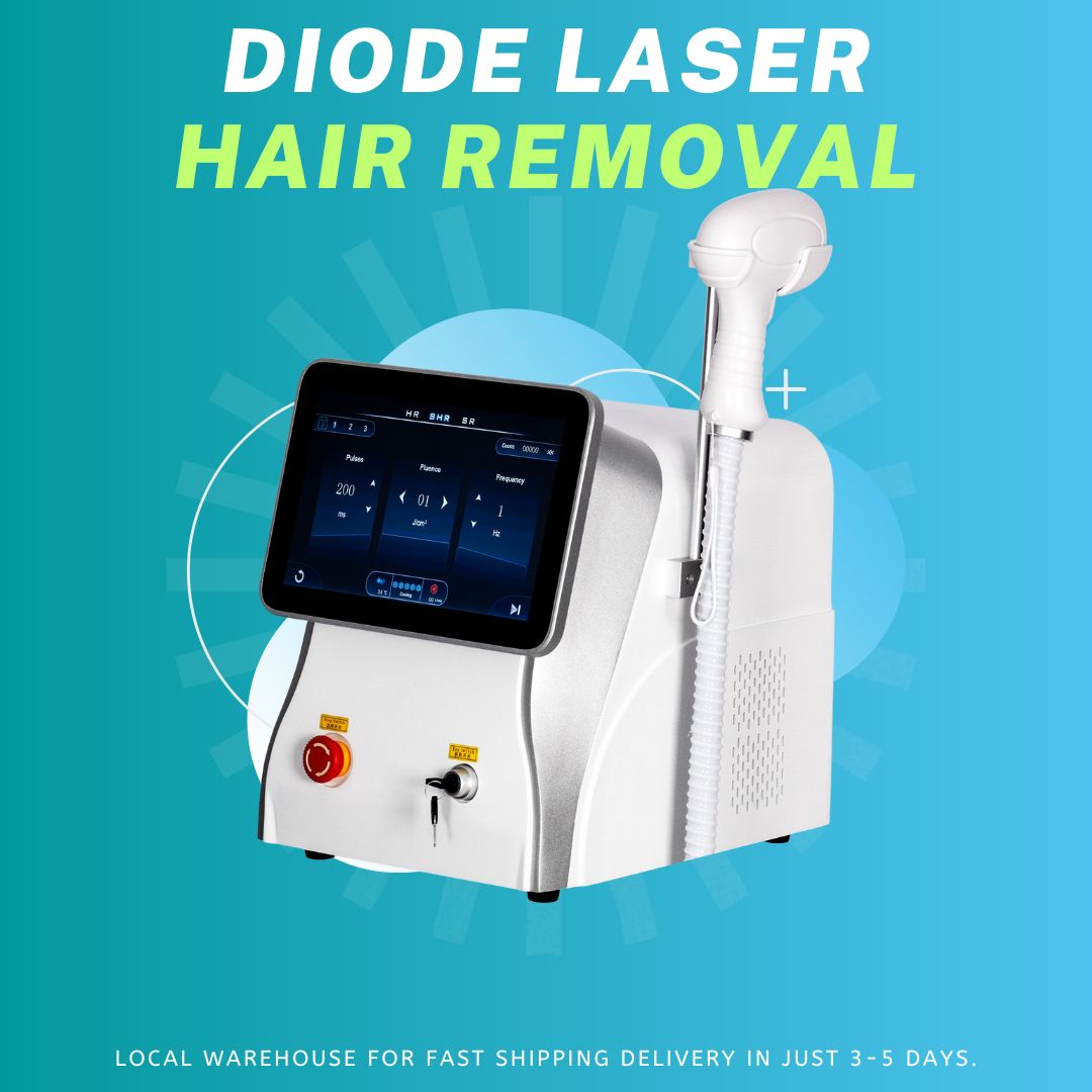 Diode Laser Hair Removal Device Triple Wavelength 3500W High Power Painless Permanent Hair Removal 808NM 1064NM 755NM