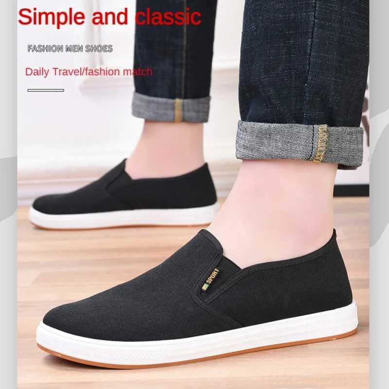 Mens Canvas Sneakers Casual Slip-On Vcani Lightweight Flat Shoes Affordable Sing Y250707