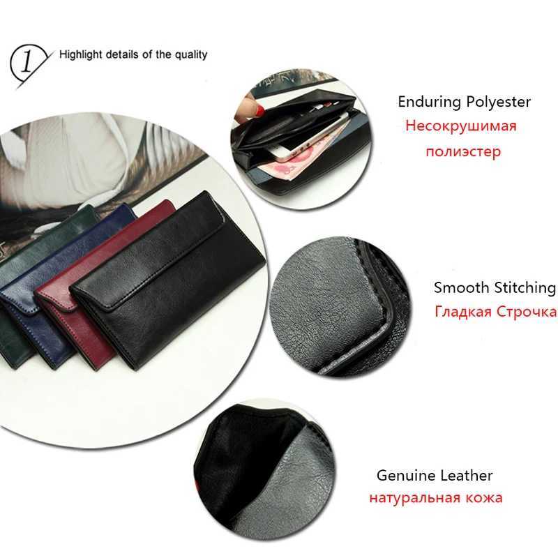Slim Genuine Leather Wen Wallet Fem LG Cluh Coin Purses Luxury Design Wallets and Purses Ladies Card Holder Wallet 2023 Y250707