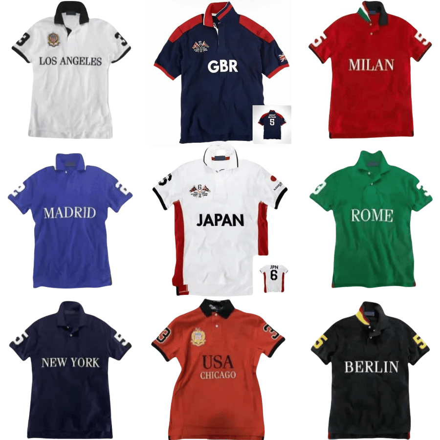 Designer Polos Shirts for Mens T Shirt Designer Shirts for Men City Name ITALIA Chicago New York Short Sleeve Cotton Casual embroidery Summer Fashion Tee Jersey 2025