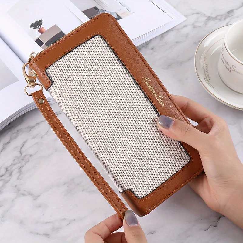 Wens Classic Style Lg Wallet Fiable PU Leather Purse With Mtiple Card Slots Large Capacity Zippered Cluh With Wr Y250707