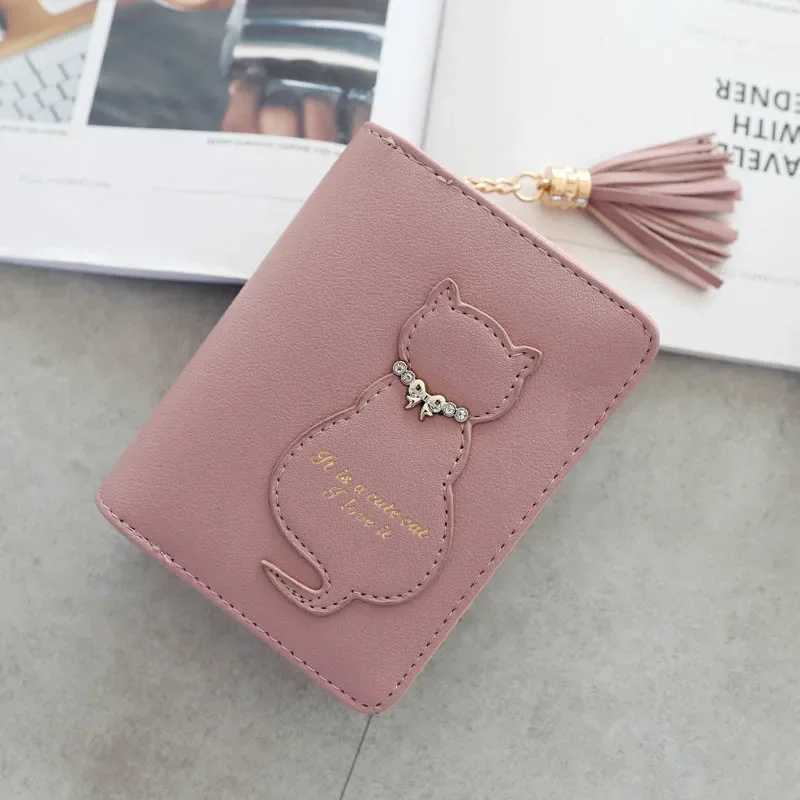Fiable Wen Decorati Tassel Short Folding Wallet New Buckle Casual Mtifunctial Card Bags Cute Printed Coin Purse Y250707