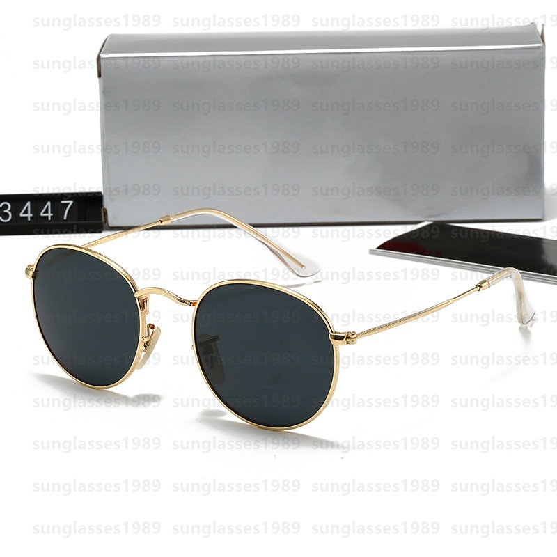 3447piece fashion sunglasses glasses sunglasses designer mens ladies brown case black metal frame dark lens