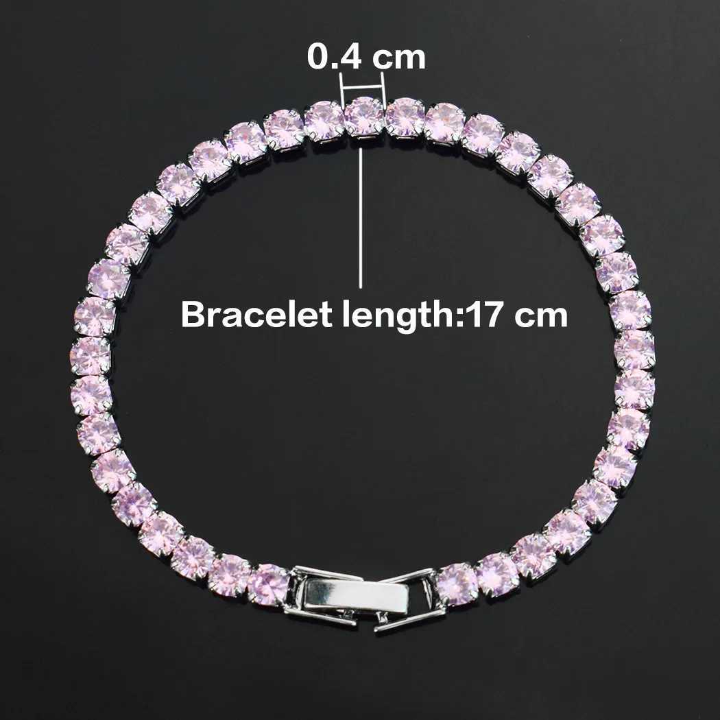 4mm Micro-inlaid Zircon Tennis Bracelet for Women 2025 New Men Bracelet Homme Jewelry Accessories Wholesale XJ250707