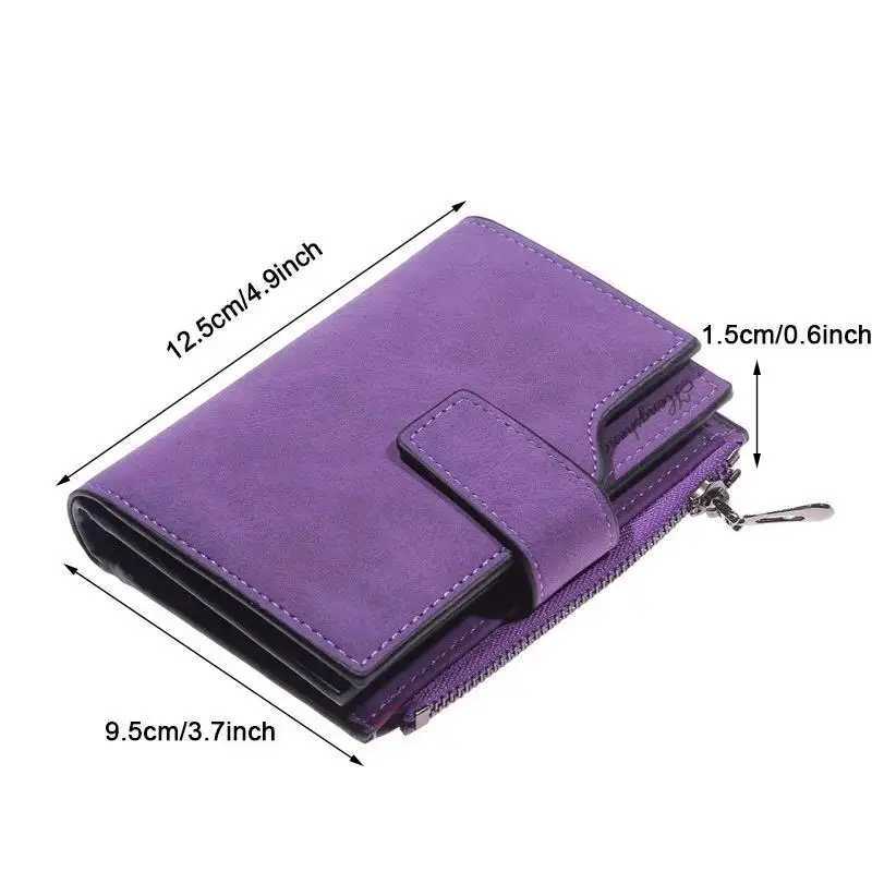 New Fi Mticolor Wen Girls Short Wallet Coin Purse Organizer Pocket Small Holder Y250707