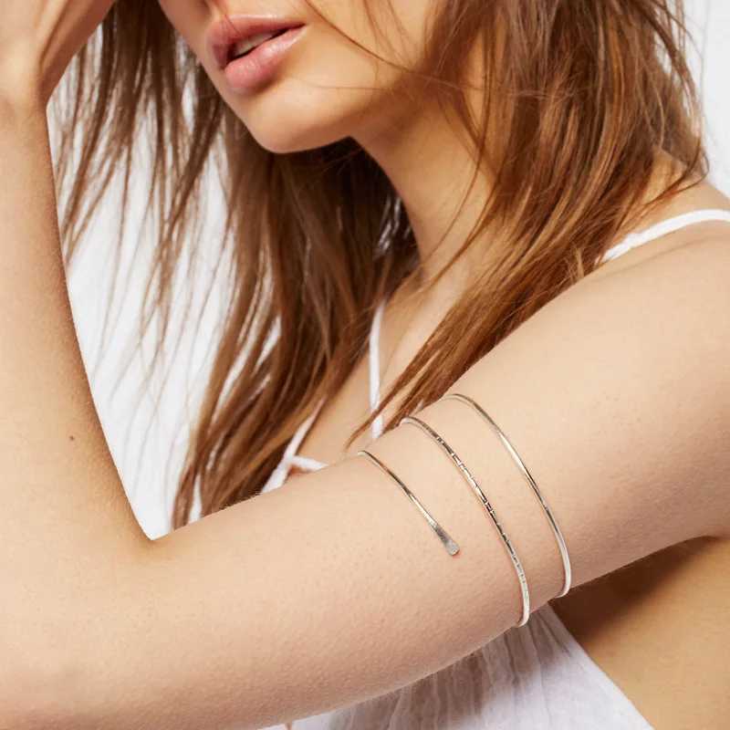 5PCS Boho Arm Bracelet for Women Vintage Geometric Gold Color Leaf Womens Arm Bangles Adjustable Jewelry XJ250707