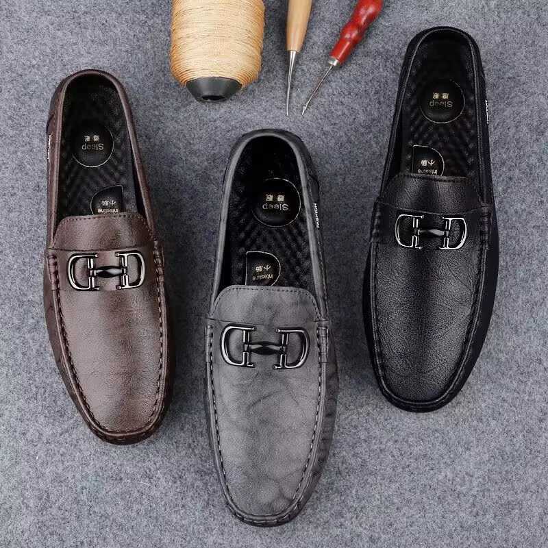 Mens Shoes Italian Leather Slip on Men Shoes Luxury Brand Loafers Fion Design Casual shoes Moccasin M Driving Dress Flat Y250707
