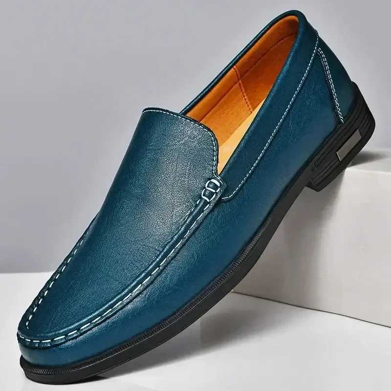 Genuine Leather Mens Shoes Classics Business Dress Shoes Slip on Loafers Driving Shoes for Men Casual Shoe Big SIze48 Y250707