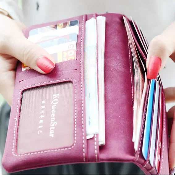 New Fi Wen Wallets Drawstring Nubuck Leather Zipper Frosted Wallet Womens LG Design Purse Two Fold More Color Cluh Y250707
