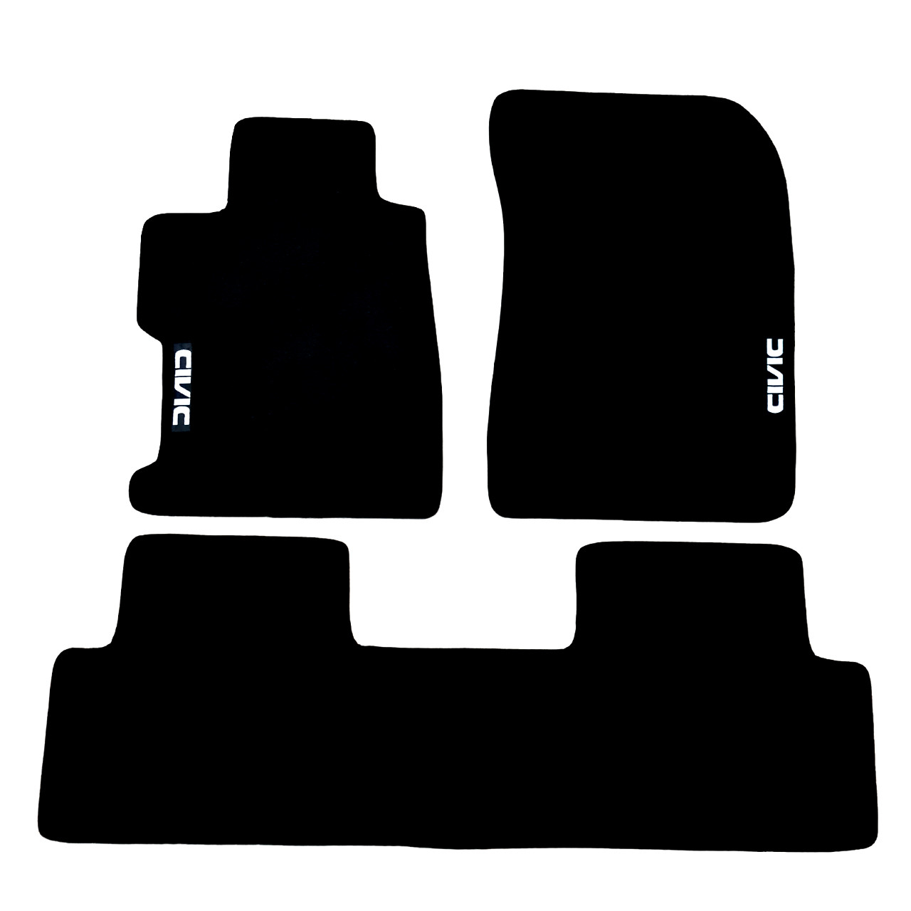 Car Floor Mats Velour For Honda Civic Sedan Waterproof Black Carpet Auto Liners