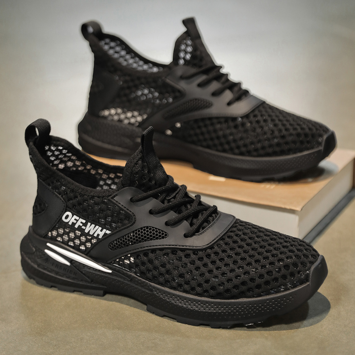 Summer New Breathable Hollow Mesh Men's Trendy Versatile Shoes Sports Casual Dad Sneakers