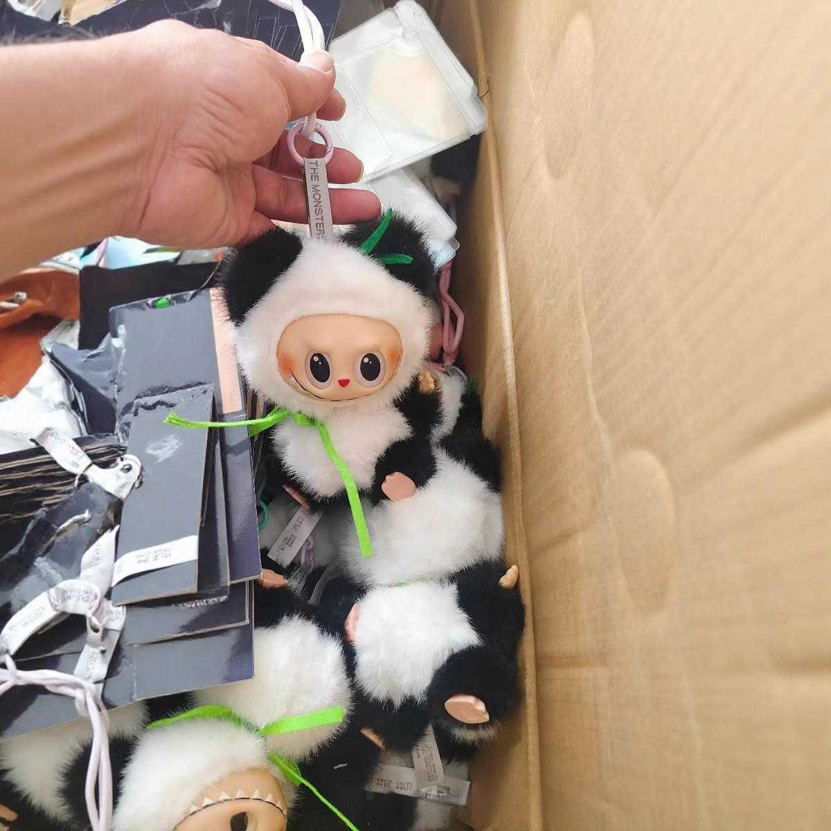 New Pop Mart Labubu Doll Plush Little Leader ZIMOMO Little Angel Thai Princess Plush Panda L250705FI37