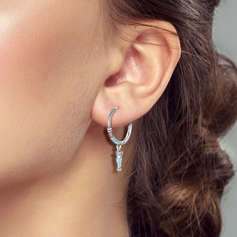 Youthful 925 Sterling Silver Brush Color Palette Painter Earrings Literary Style Womens Jewelry Accessories 250701