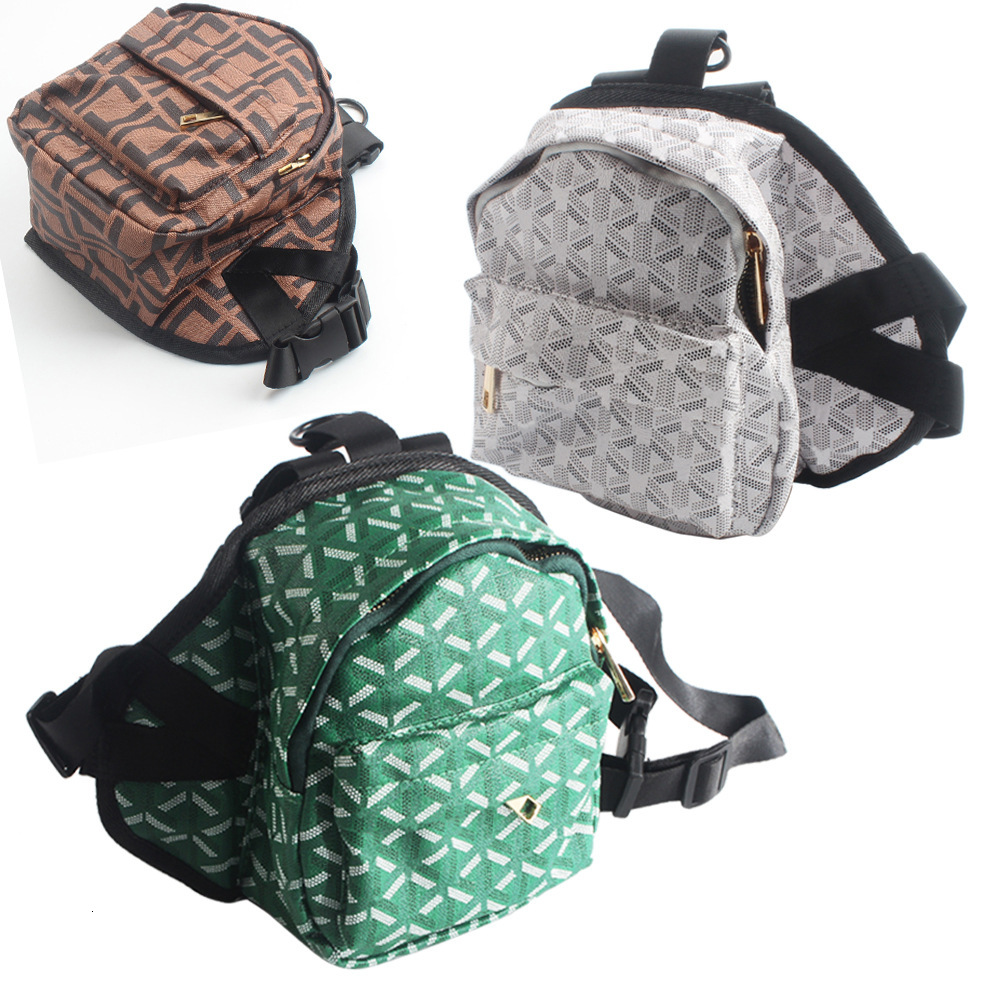 Pet Trendy Brand Outdoor Convenient Backpack PU Leather Double Shoulder for Small Medium Cats and Dogs Adjustable Self-Backpack School Bag