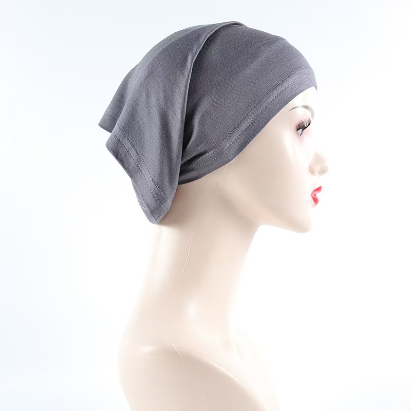 T1152 rayon jersey headscarf long scarf base cap monochrome elastic light cotton tube cap