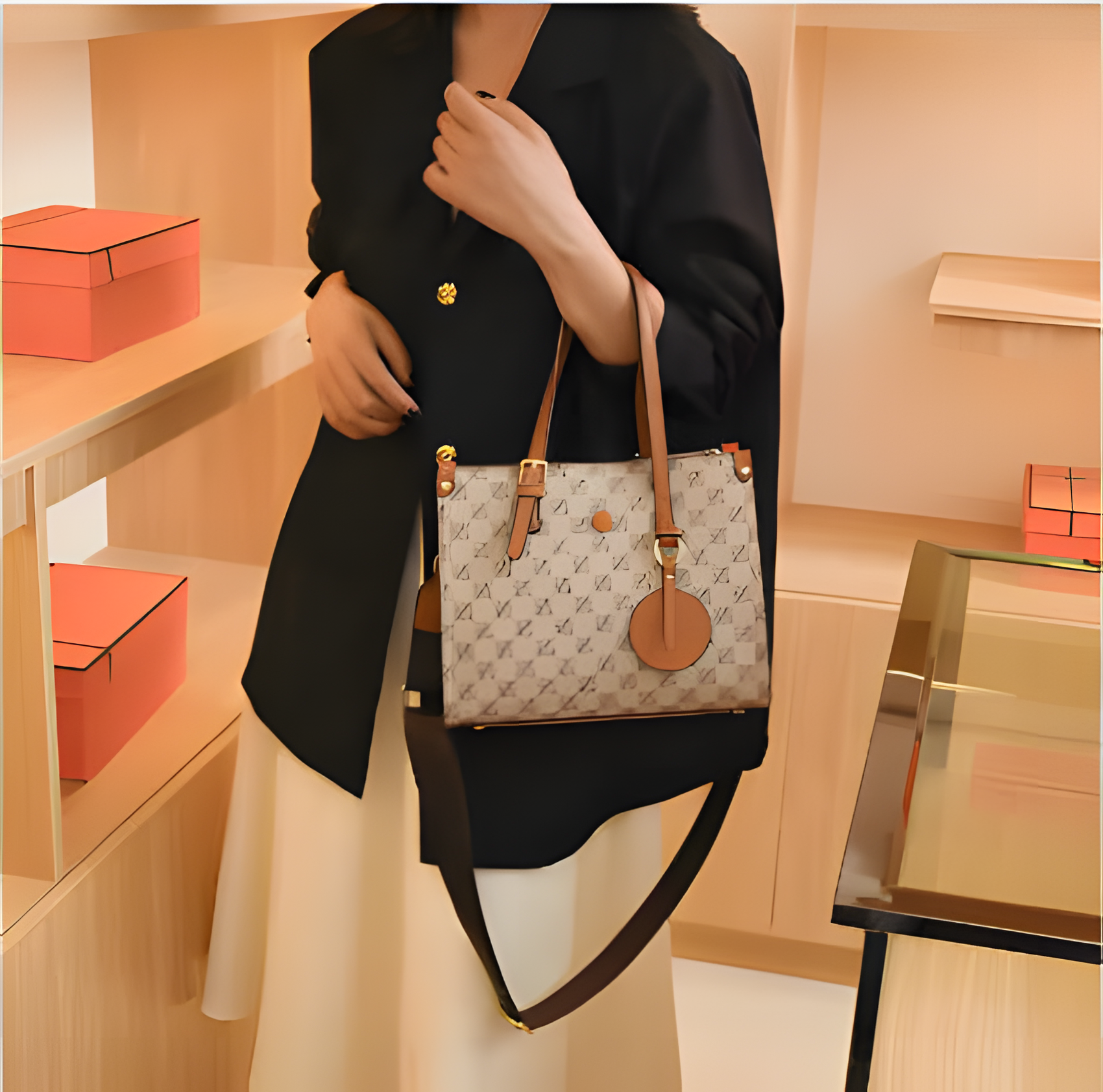 Crossbody se Designer 2025 Shoulder Handbag Ladies Flap Fashion Brown Tote Small Square Bag Free shipping
