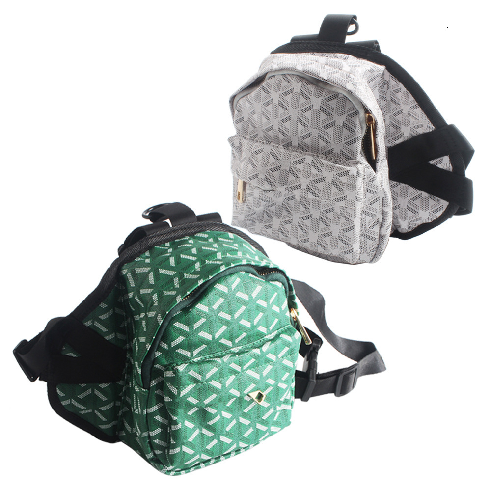 Pet Trendy Brand Outdoor Convenient Backpack PU Leather Double Shoulder for Small Medium Cats and Dogs Adjustable Self-Backpack School Bag