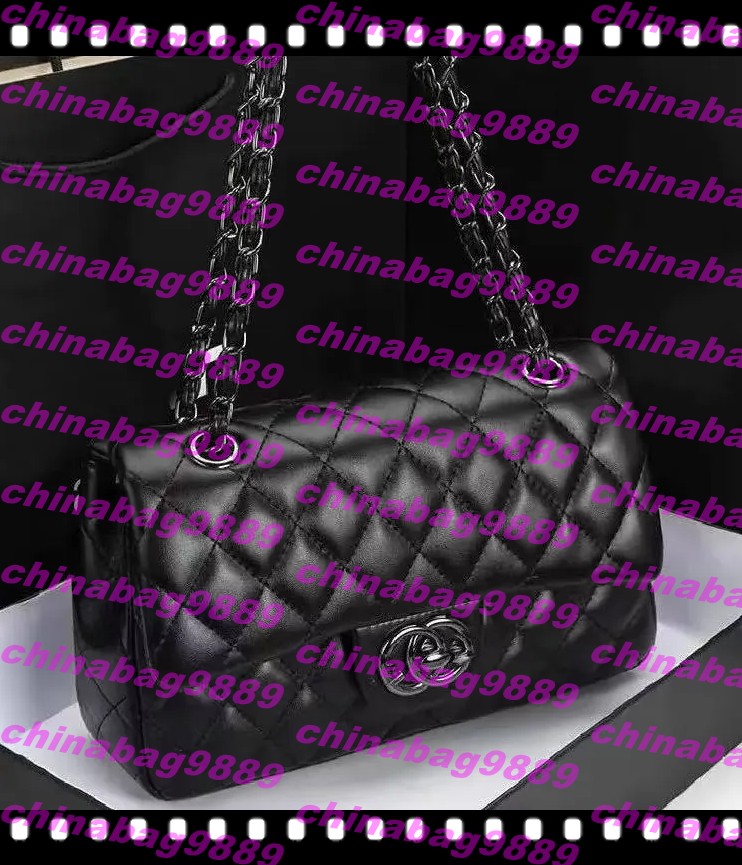 Designer Bag Top Grade Caviar Cow Leather Classic Quilted Plaid Metal Chain Shoulder Bag Women's Shopping Vintage Handbag Tote Bags Female backpack 3366
