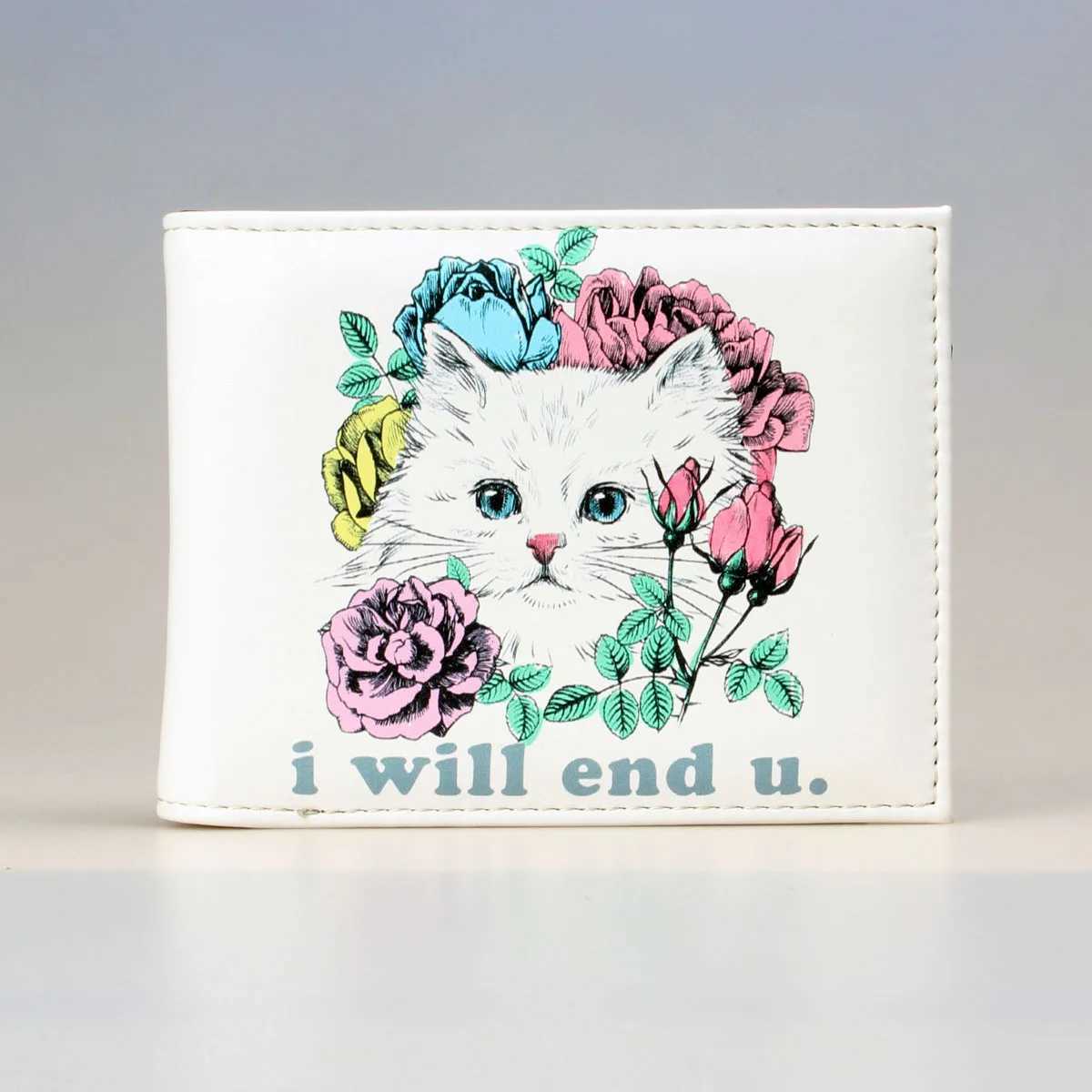 Kaii Cartoon Pattern Wallet Bifold Cluh Coin Purse Slim Holder Y250707