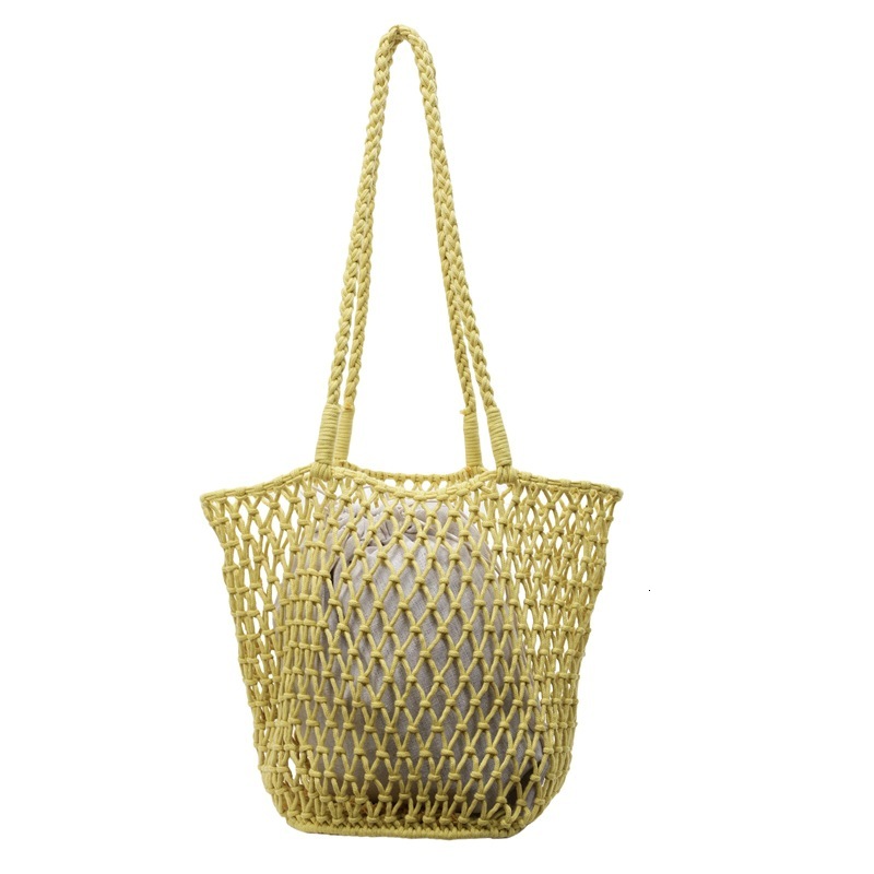 Free shipping designer Summer Beach Vacation Bag for Women 2025 New Handmade Hollow Woven Straw Bag Large Capacity Versatile Shoulder Bag