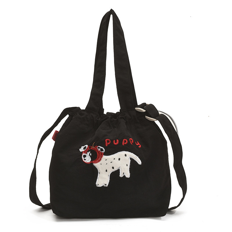 Free shipping designer Summer High-End Commuting Phone Crossbody Bag Small Bag for Women 2025 New Versatile Cute Embroidered Drawstring Canvas Bag