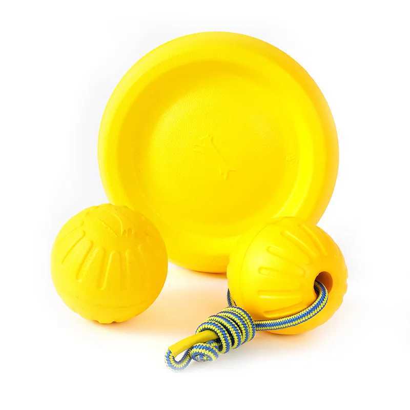 iva Pet Toy Ball Dog Floating Ball Training Dog Pull Ring Bite Resistant Teething Pet Ball Rope Ball Foam Bite Resistant Dog Toy Y250705