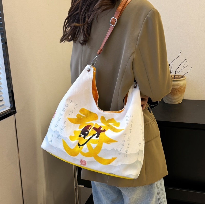 Free shipping designer Money Bag Canvas Bag Storage Bag Get Rich Bag Cultural and Creative Souvenirs Travel Canvas Crossbody Bag Handbag for Women