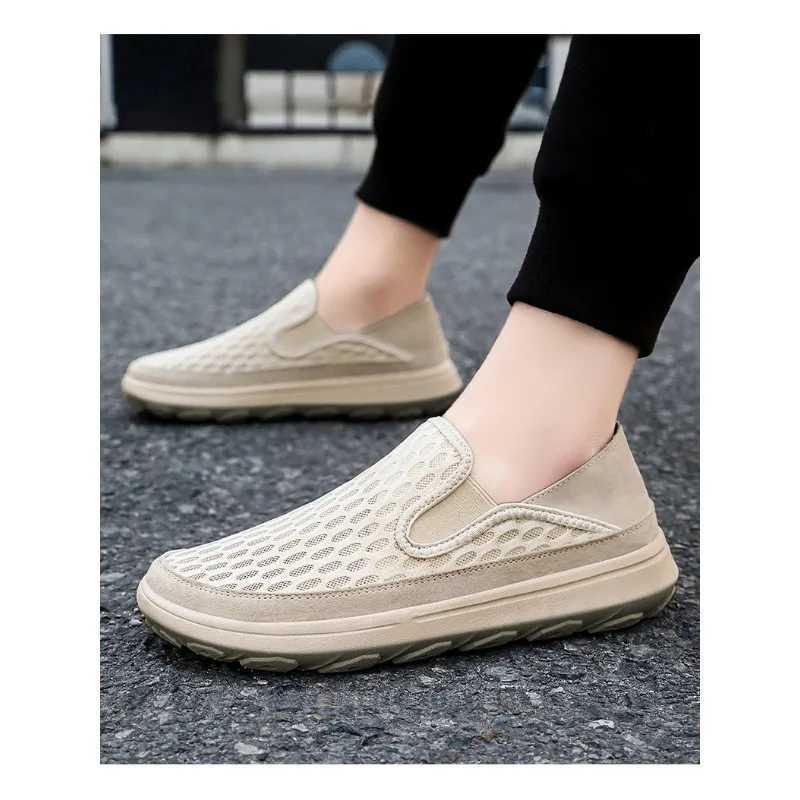 New Mens Breathable Sports Sneakers Cloth Shoes Spring Casual Slip-On Lightweight Cfortable Non-Slip Walking Shoes for Men Y250707