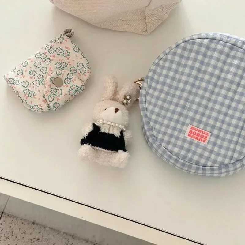1 Pc Cute Student Coin Purse Card Simplicity Floral Korean Fi Wallet Card Holder for Girls Portable Cute Small Storage Bag Y250707