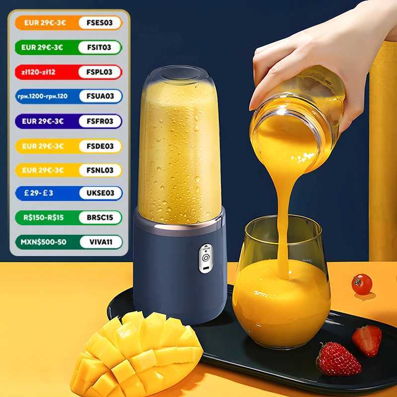 Double Cup Multifunction Usb Fruit Mixers Juicers Portable Electric Juicer Blender Fruit Juicer Cup Food Milkshake Juice Maker M250707