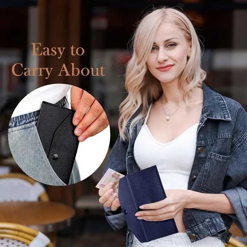 PU Leather C Envelope Wallet Reusable C Envelope Wallet for Mey Distributi Minimalist Solid Color Lg Wallet Y250707