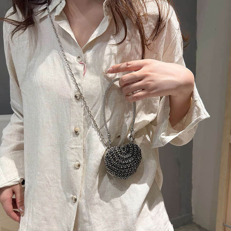 Exquisite Rhinestone Mini For Women New Fashionable Handbag High-End Evening Single Shoulder Crossbody Small Bag - view 4
